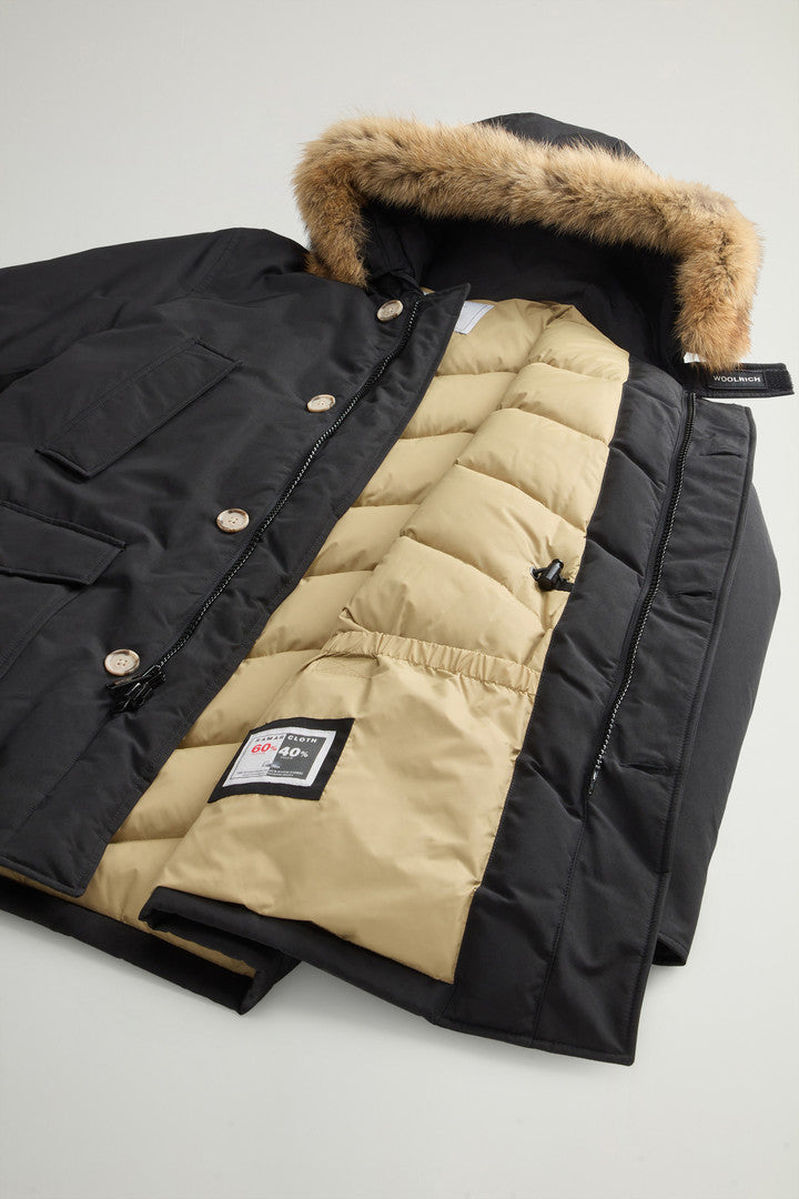 Arctic Parka in Ramar Cloth with Detachable Fur Trim (Dove) - Detail View 7