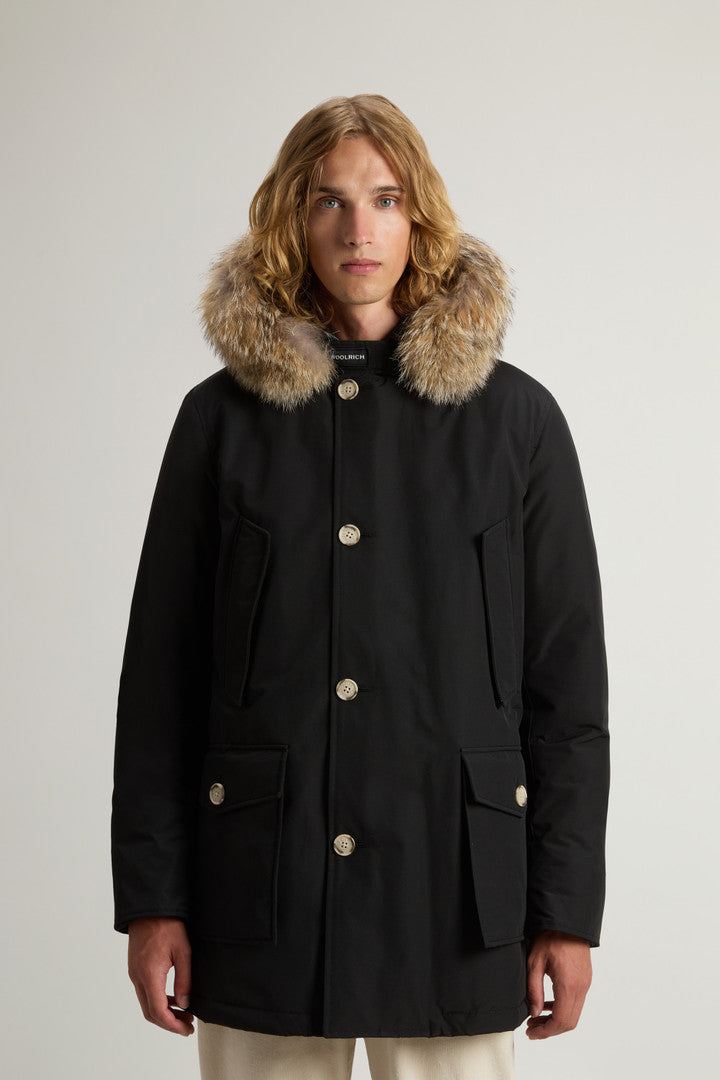 Arctic Parka in Ramar Cloth with Detachable Fur Trim (Dove) - Main View