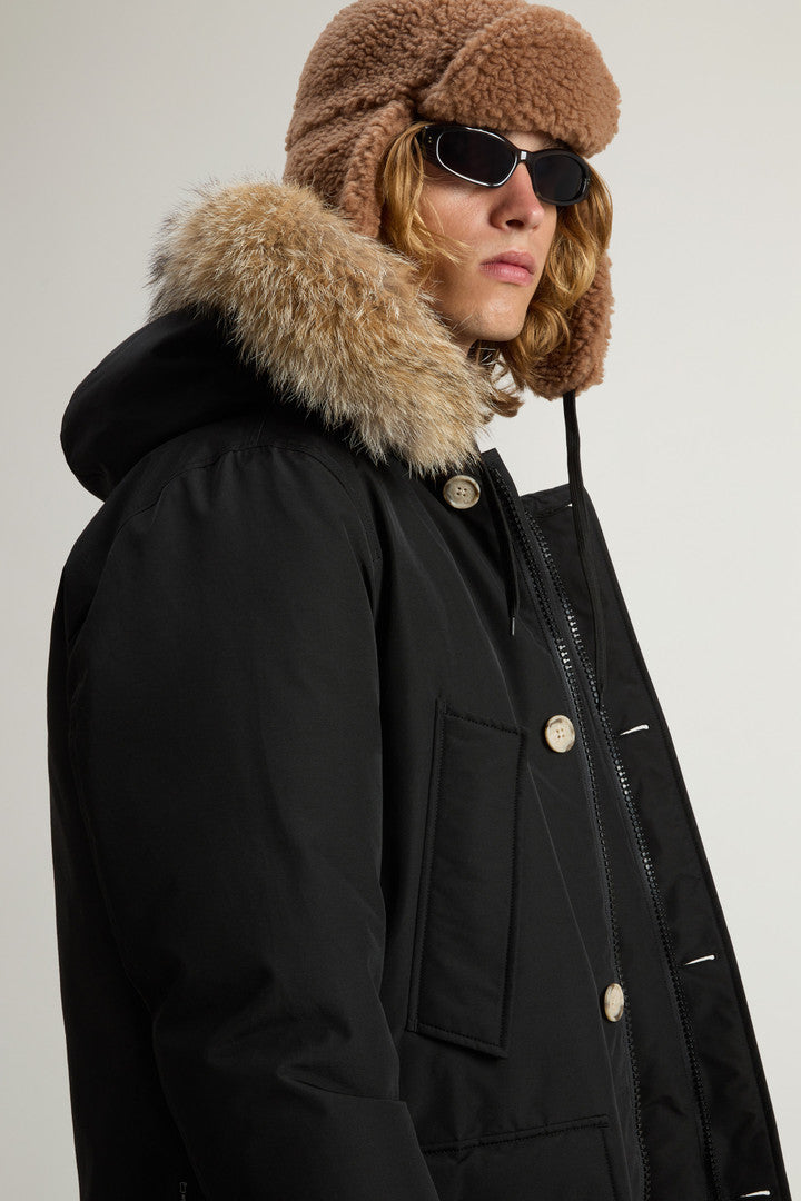 Arctic Parka in Ramar Cloth with Detachable Fur Trim (Dove) - Detail View 3