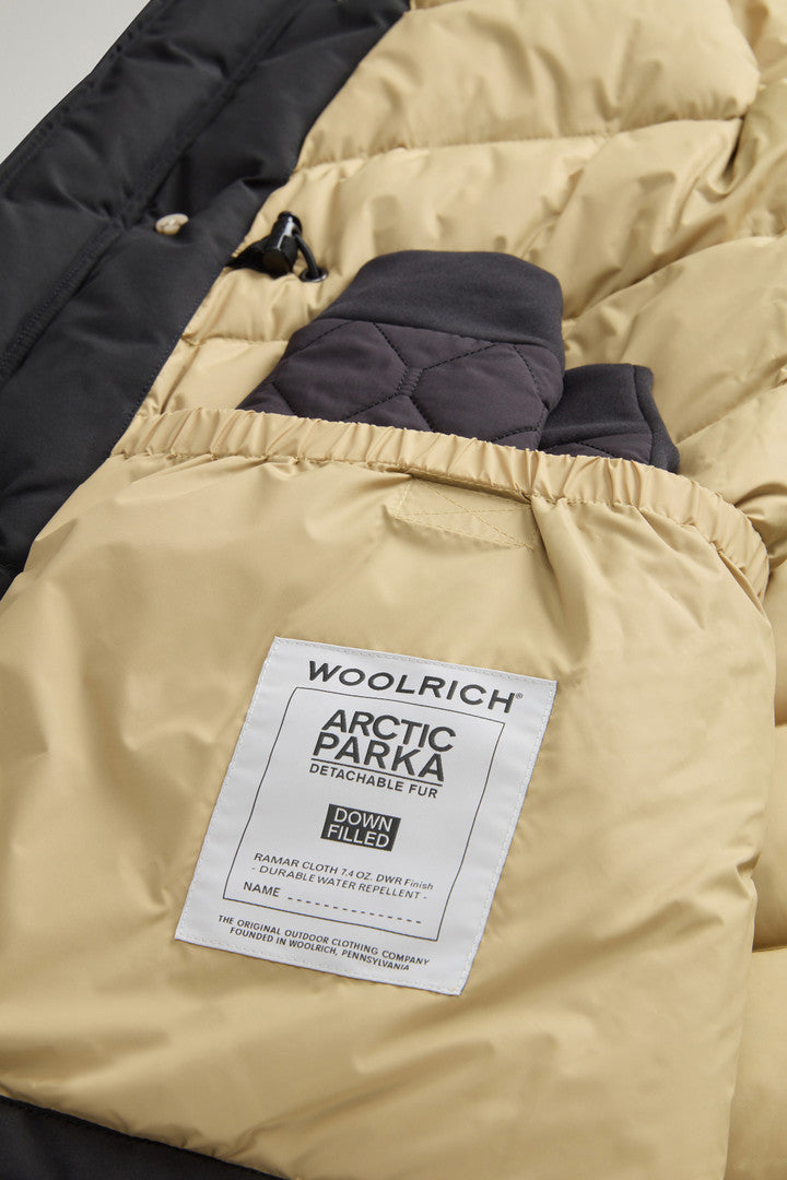 Arctic Parka in Ramar Cloth with Detachable Fur Trim (Dove) - Detail View 8