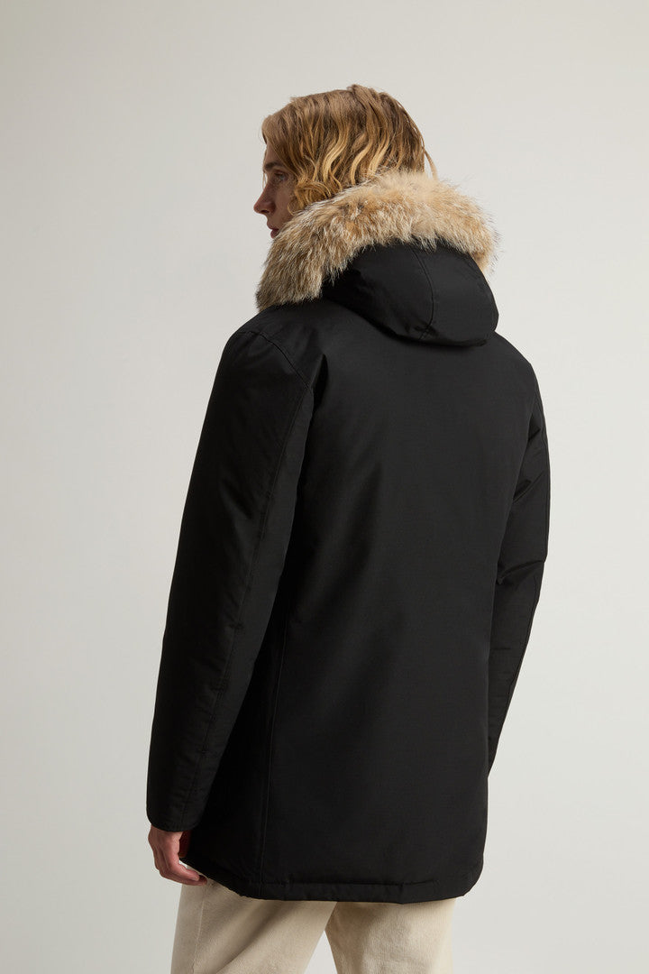 Arctic Parka in Ramar Cloth with Detachable Fur Trim (Dove) - Detail View 2