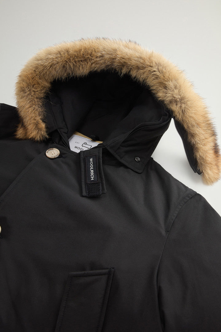 Arctic Parka in Ramar Cloth with Detachable Fur Trim (Dove) - Detail View 5
