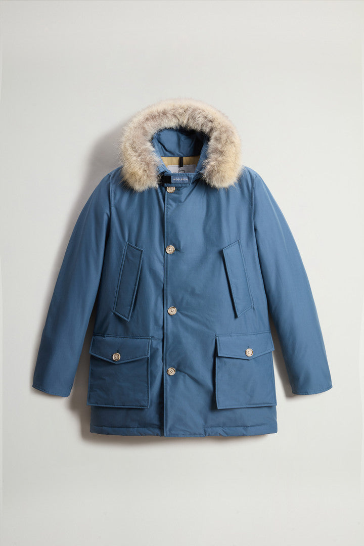 Arctic Parka in Ramar Cloth with Detachable Fur Trim (Black) - Detail View 27