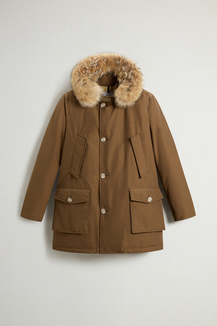 Arctic Parka in Ramar Cloth with Detachable Fur Trim (Black) - Detail View 28