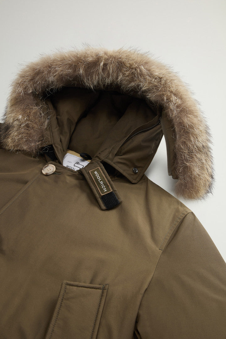 Arctic Parka in Ramar Cloth with Detachable Fur Trim (Dove) - Detail View 5