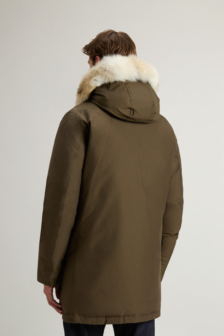 Arctic Parka in Ramar Cloth with Detachable Fur Trim (Dove) - Detail View 2