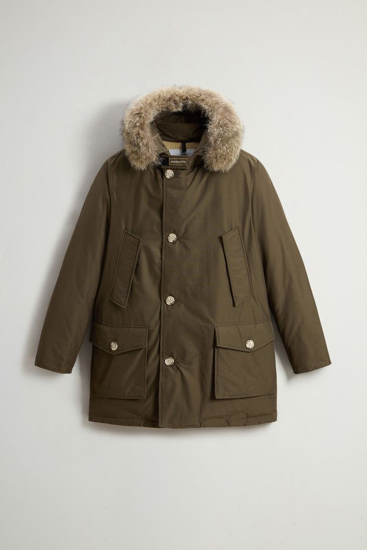 Arctic Parka in Ramar Cloth with Detachable Fur Trim (Black) - Detail View 26