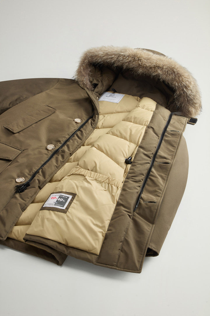 Arctic Parka in Ramar Cloth with Detachable Fur Trim (Dove) - Detail View 7