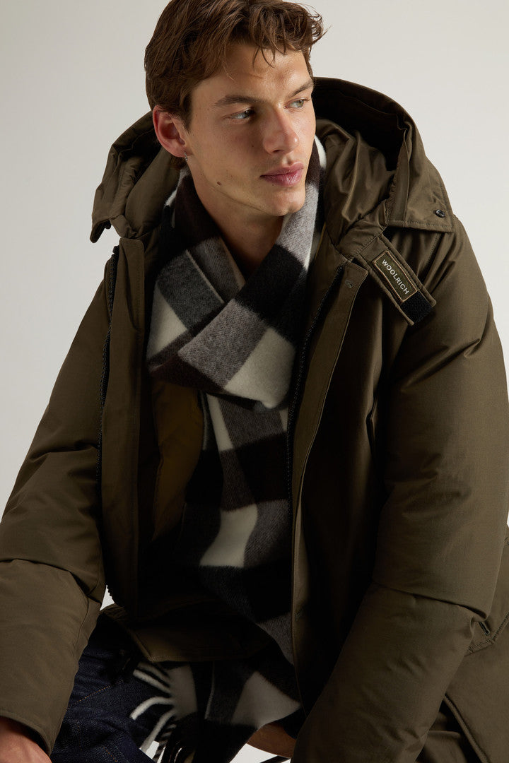 Arctic Parka in Ramar Cloth with Detachable Fur Trim (Dove) - Detail View 3