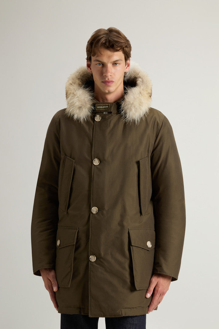 Arctic Parka in Ramar Cloth with Detachable Fur Trim (Dove) - Main View