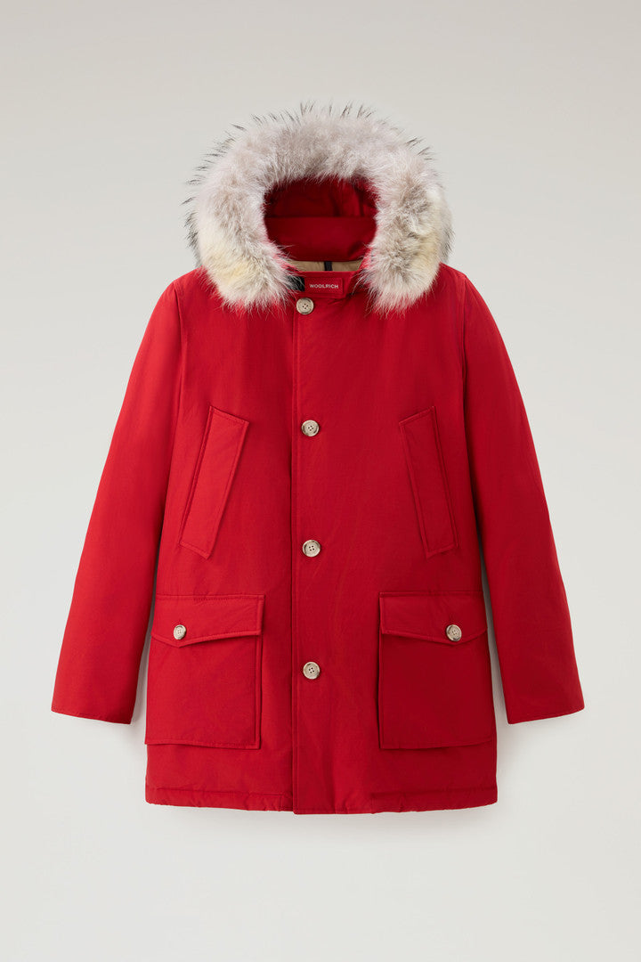 Arctic Parka in Ramar Cloth with Detachable Fur Trim (Black) - Detail View 10