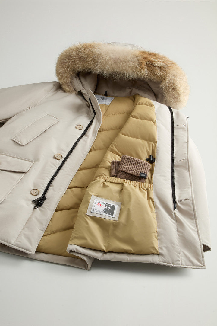 Arctic Parka in Ramar Cloth with Detachable Fur Trim (Black) - Detail View 8