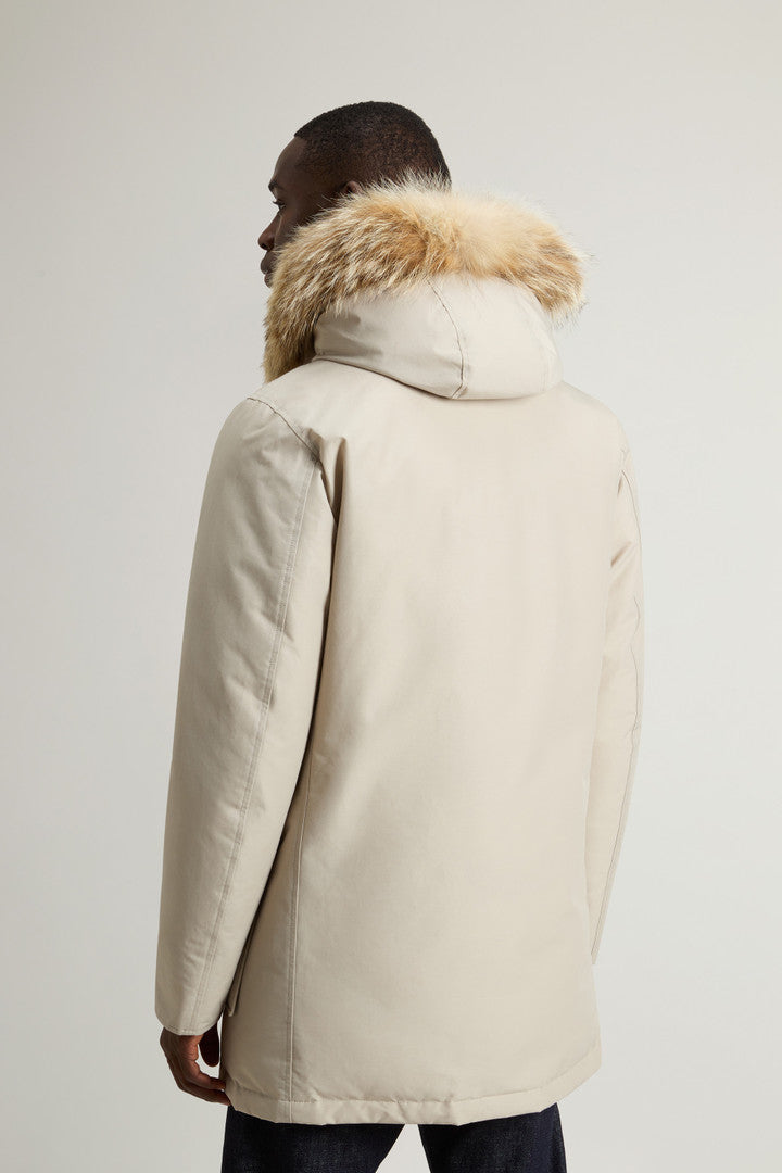 Arctic Parka in Ramar Cloth with Detachable Fur Trim (Black) - Detail View 3