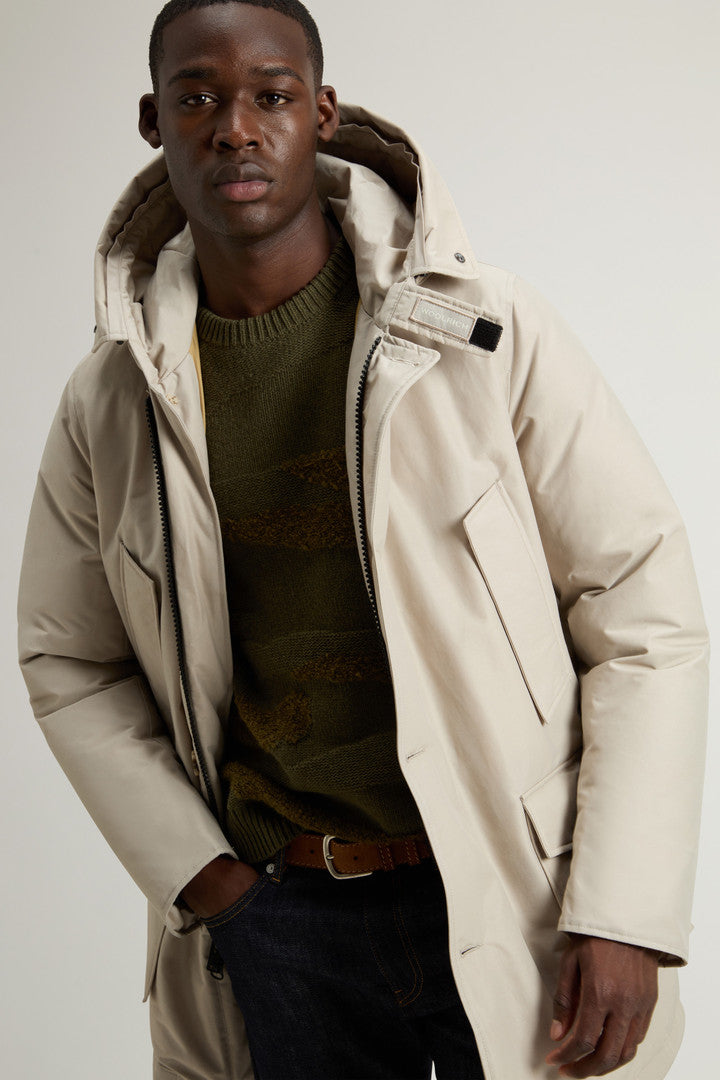 Arctic Parka in Ramar Cloth with Detachable Fur Trim (Black) - Detail View 4