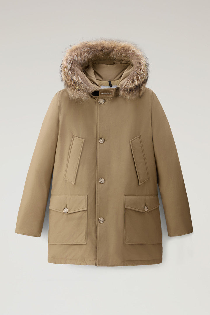 Arctic Parka in Ramar Cloth with Detachable Fur Trim (Black) - Detail View 9