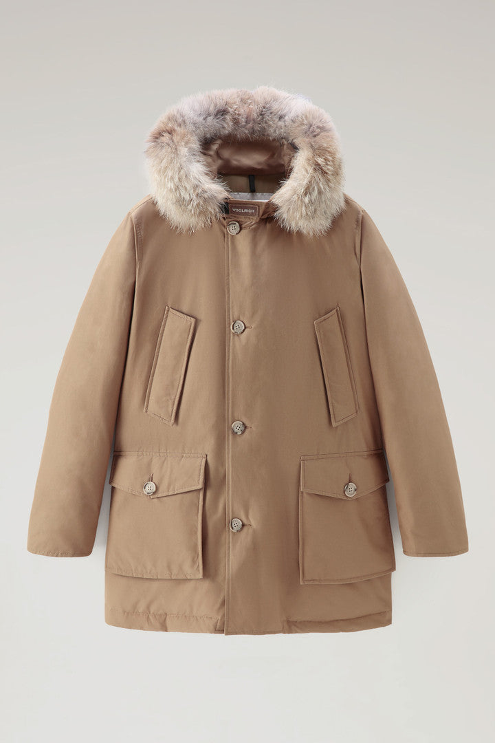 Arctic Parka in Ramar Cloth with Detachable Fur Trim (Black) - Detail View 17