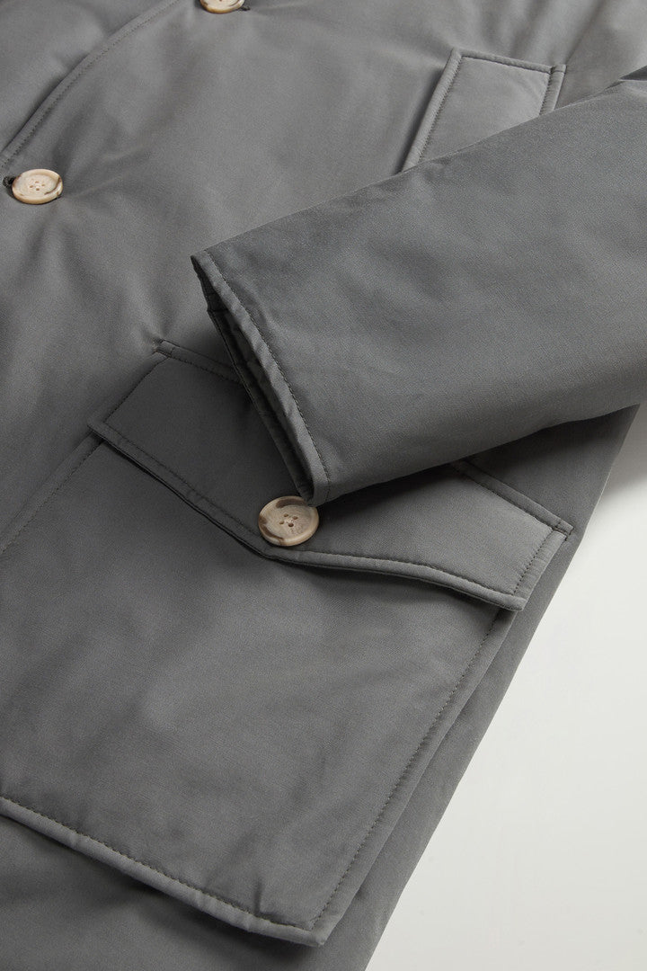 Arctic Parka in Ramar Cloth with Detachable Fur Trim (Dove) - Detail View 7