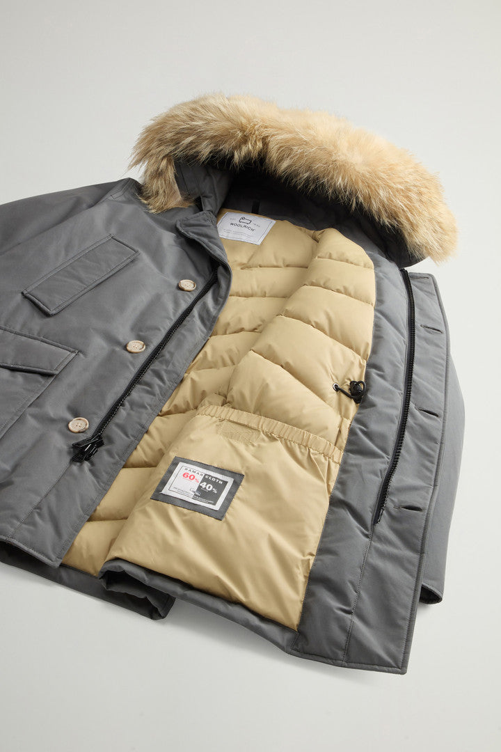 Arctic Parka in Ramar Cloth with Detachable Fur Trim (Dove) - Detail View 8