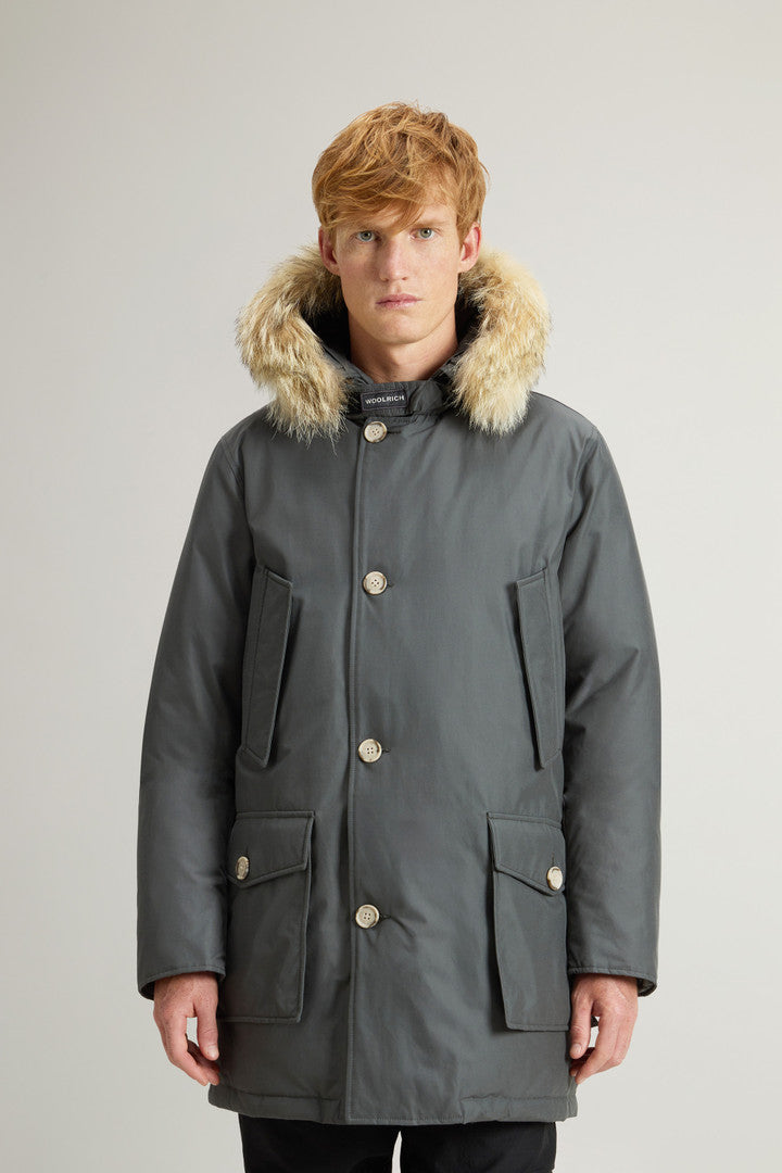Arctic Parka in Ramar Cloth with Detachable Fur Trim (Dove) - Main View