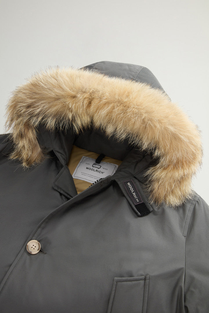 Arctic Parka in Ramar Cloth with Detachable Fur Trim (Dove) - Detail View 5