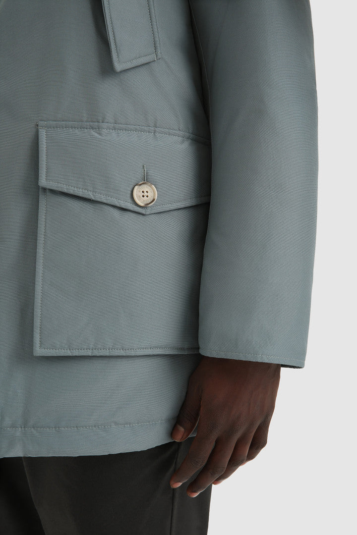 Arctic Parka in Ramar Cloth with Detachable Fur Trim (Black) - Detail View 19