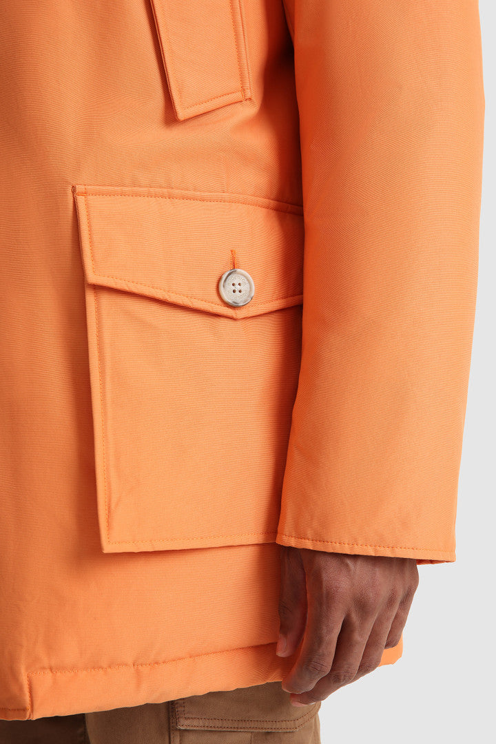 Arctic Parka in Ramar Cloth with Detachable Fur Trim (Black) - Detail View 11
