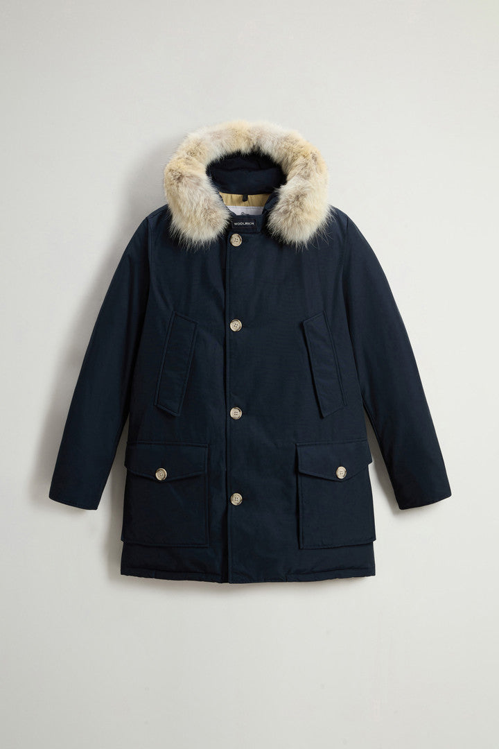 Arctic Parka in Ramar Cloth with Detachable Fur Trim (Black) - Detail View 23