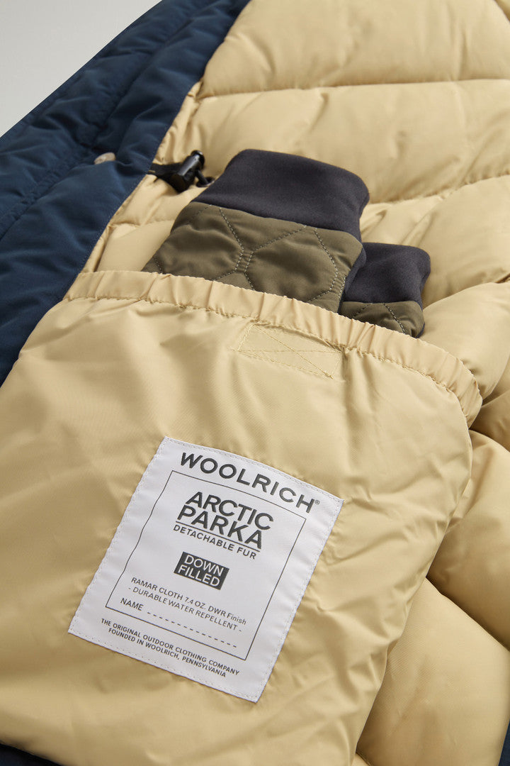 Arctic Parka in Ramar Cloth with Detachable Fur Trim (Dove) - Detail View 8