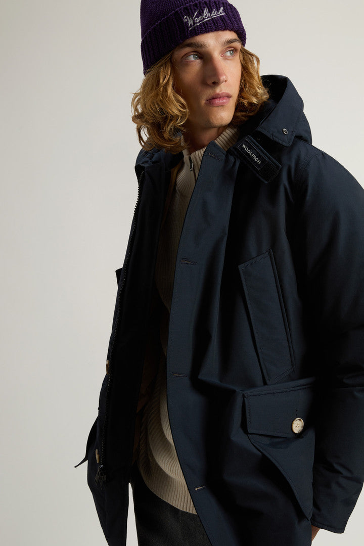 Arctic Parka in Ramar Cloth with Detachable Fur Trim (Dove) - Detail View 3