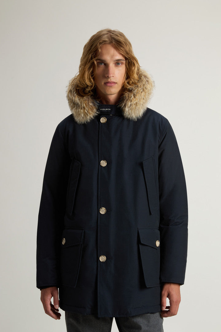 Arctic Parka in Ramar Cloth with Detachable Fur Trim (Dove) - Main View