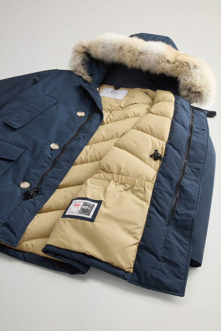 Arctic Parka in Ramar Cloth with Detachable Fur Trim (Dove) - Detail View 7