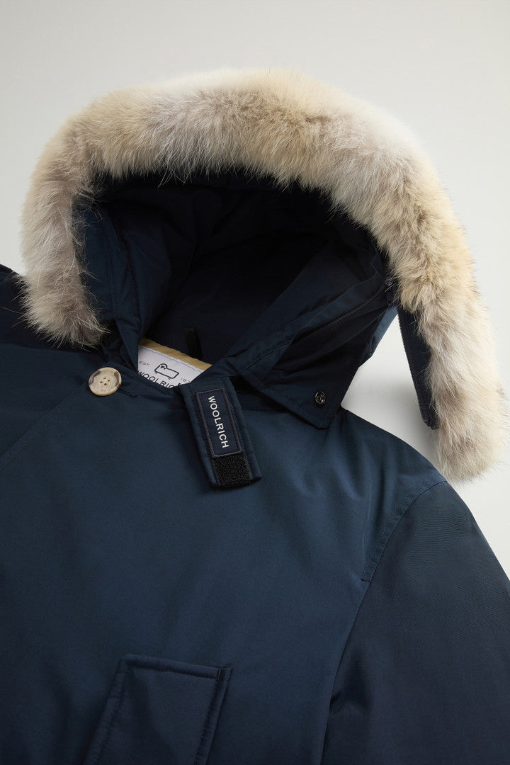 Arctic Parka in Ramar Cloth with Detachable Fur Trim (Dove) - Detail View 5