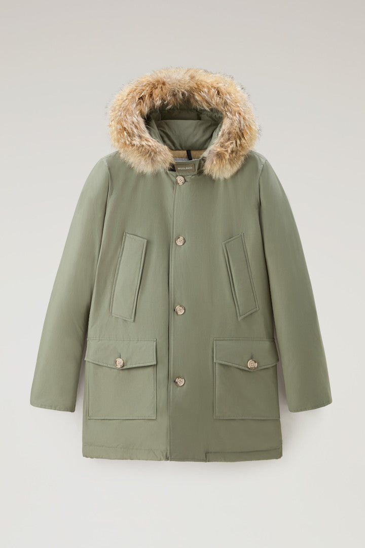 Arctic Parka in Ramar Cloth with Detachable Fur Trim (Black) - Detail View 22