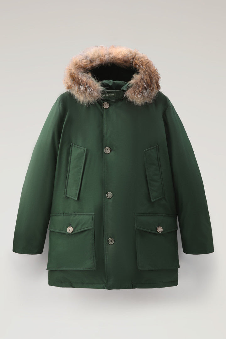 Arctic Parka in Ramar Cloth with Detachable Fur Trim (Black) - Detail View 12