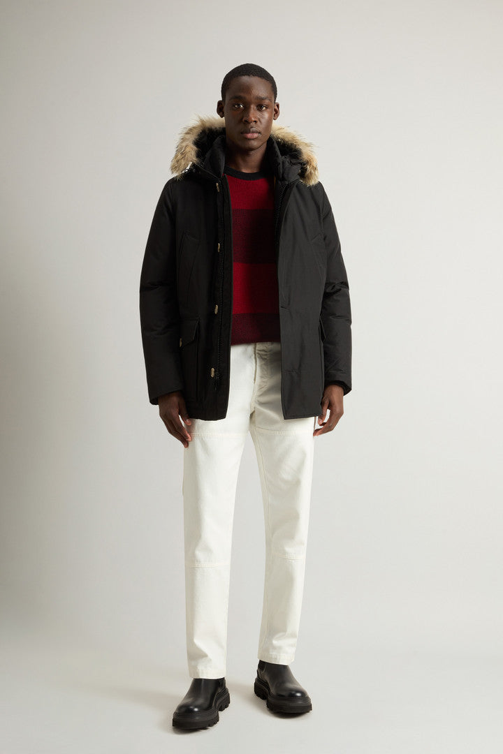Arctic Anorak in Ramar Cloth with Detachable Fur (Black) - Detail View 2