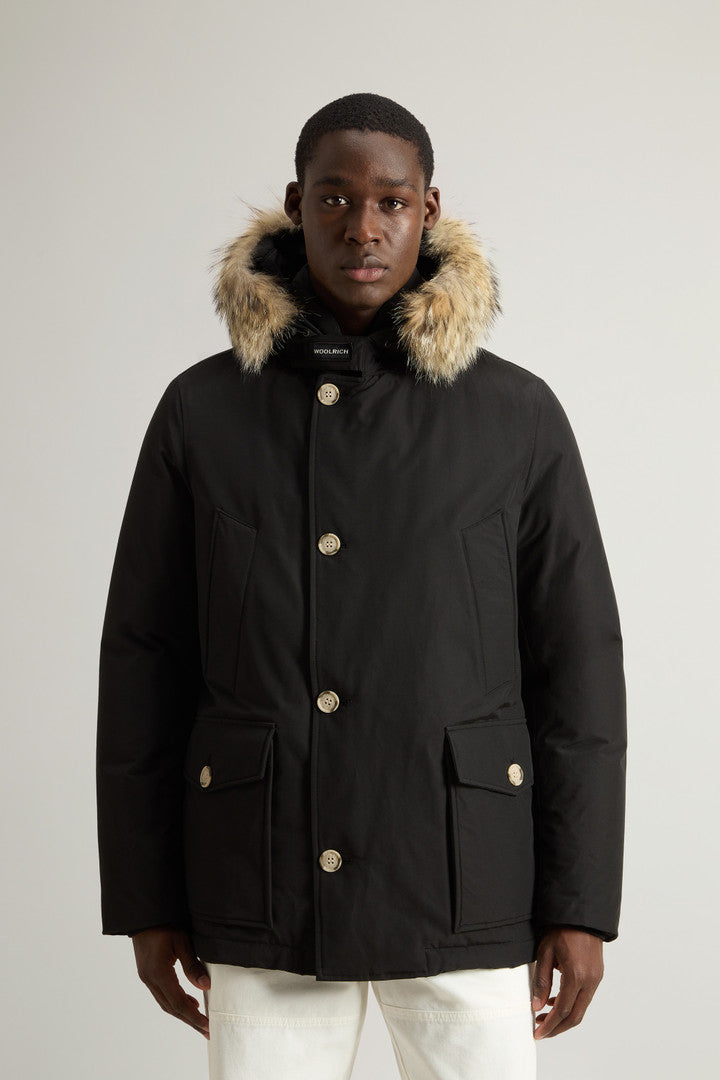 Arctic Anorak in Ramar Cloth with Detachable Fur (Black) - Detail View 1