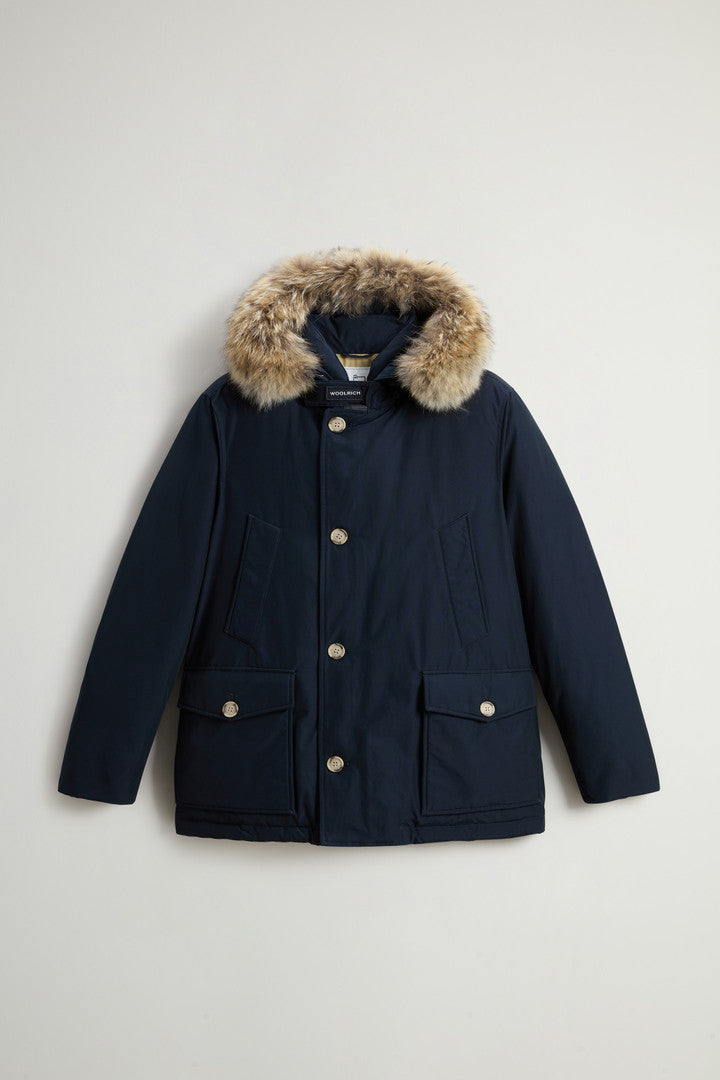 Arctic Anorak in Ramar Cloth with Detachable Fur (Melton Blue) - Main View