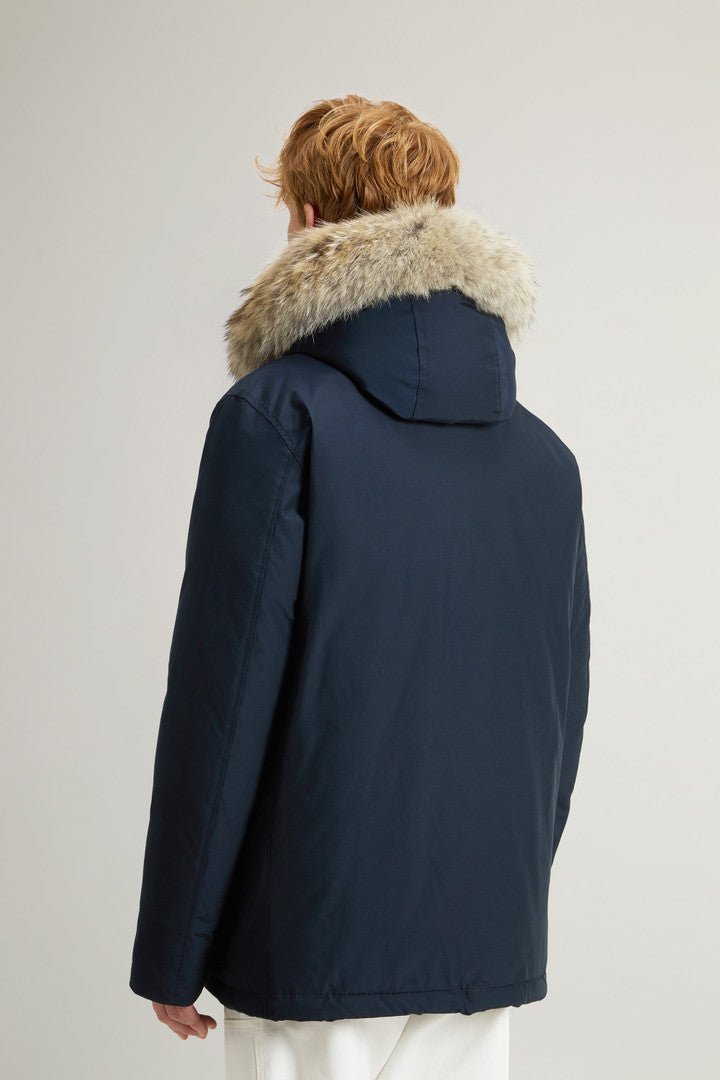 Arctic Anorak in Ramar Cloth with Detachable Fur (Melton Blue) - Detail View 2