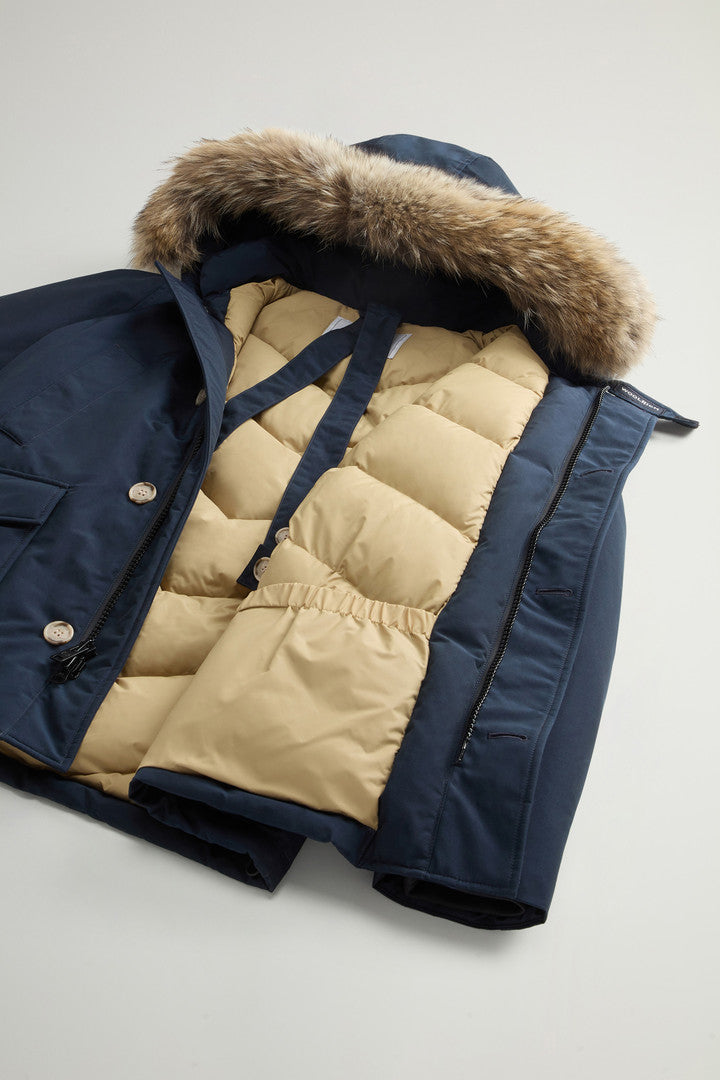 Arctic Anorak in Ramar Cloth with Detachable Fur (Melton Blue) - Detail View 8