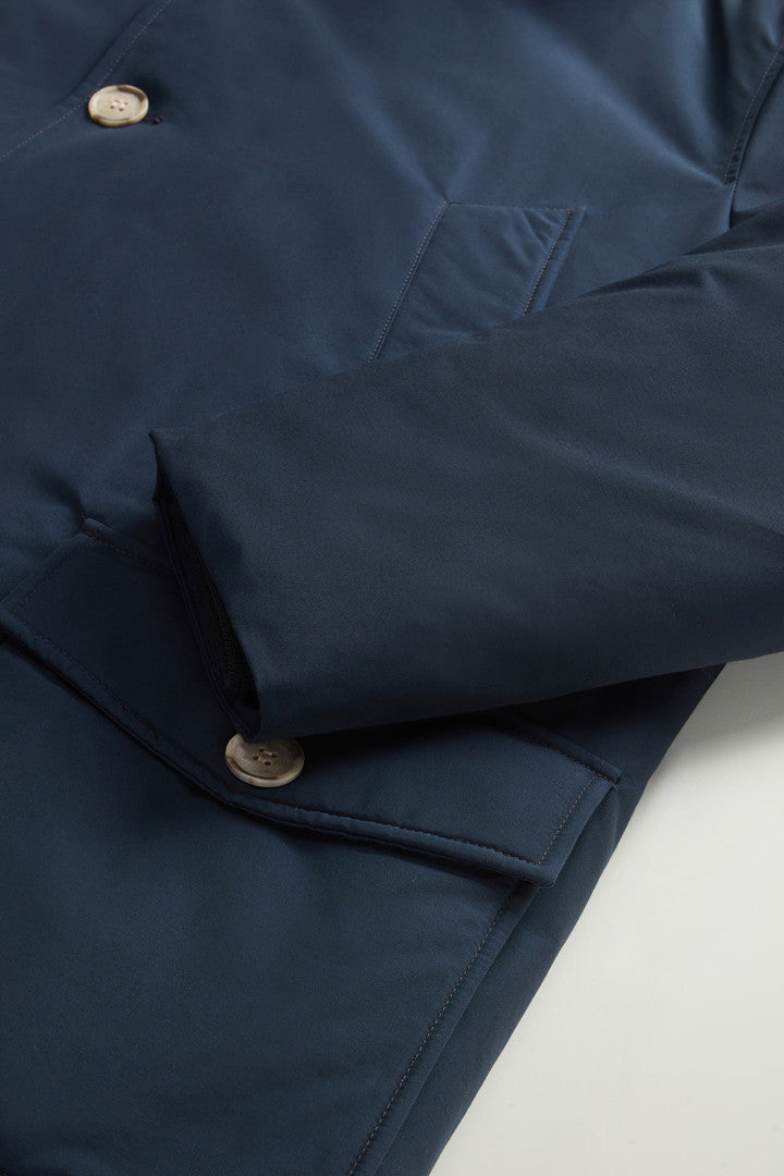 Arctic Anorak in Ramar Cloth with Detachable Fur (Melton Blue) - Detail View 7