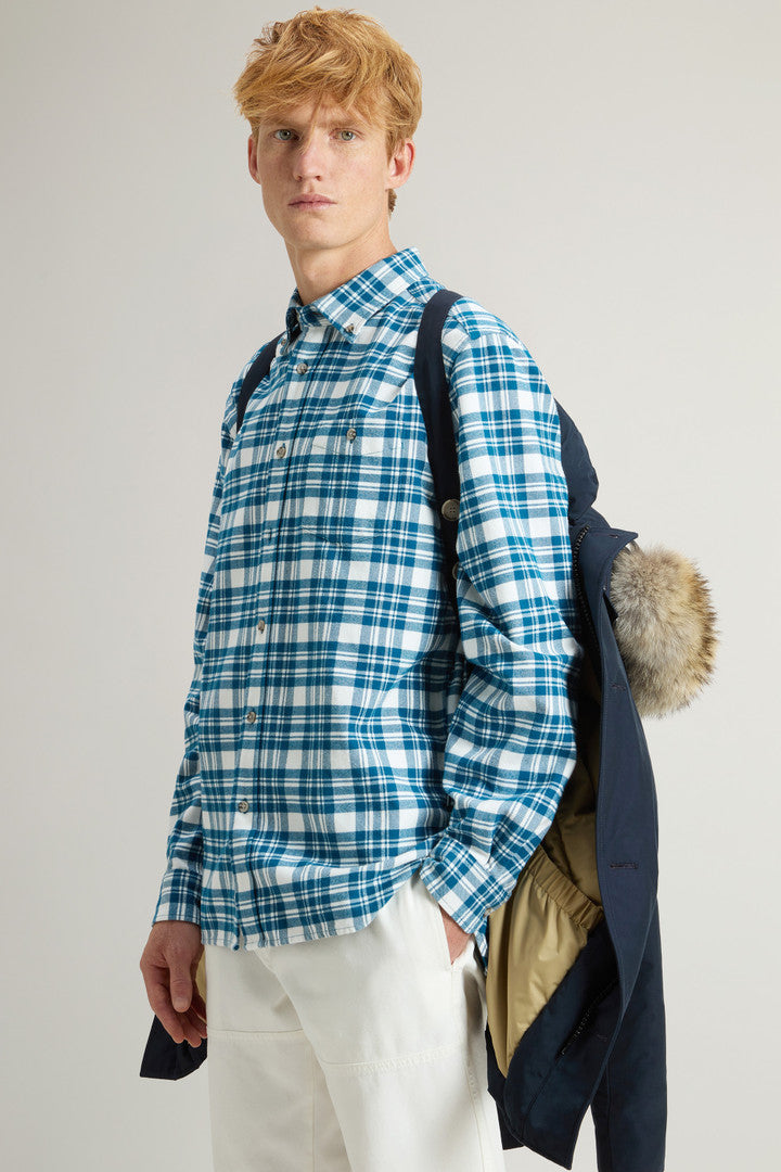Arctic Anorak in Ramar Cloth with Detachable Fur (Melton Blue) - Detail View 4