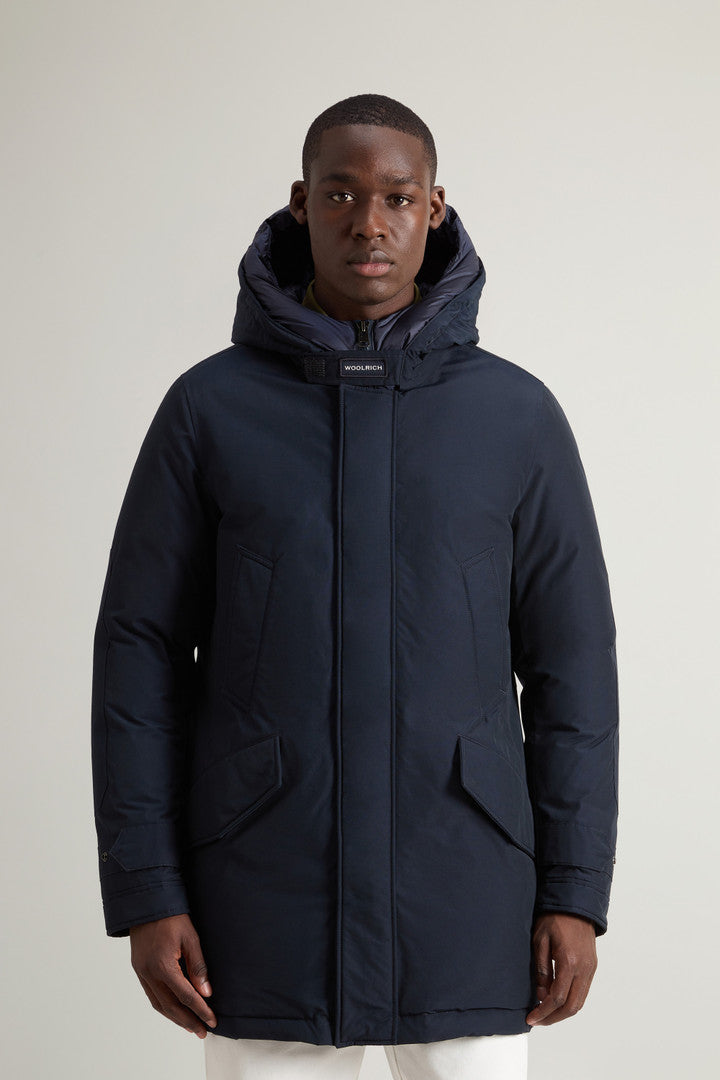 Polar Parka with High Collar (Melton Blue) - Detail View 1