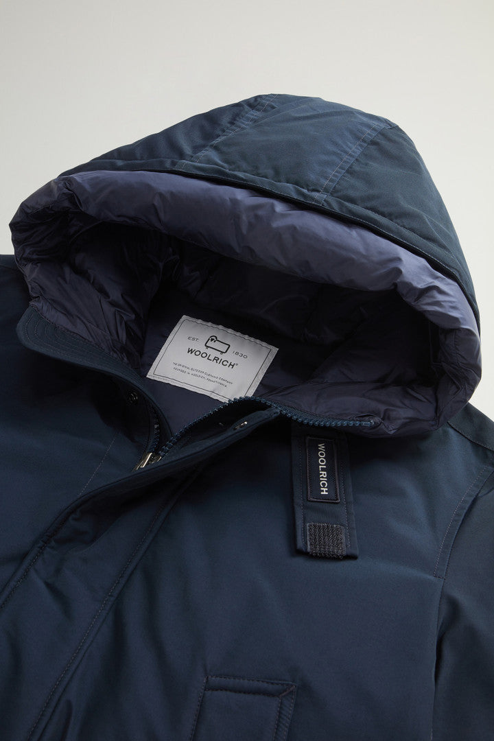 Polar Parka with High Collar (Melton Blue) - Detail View 5
