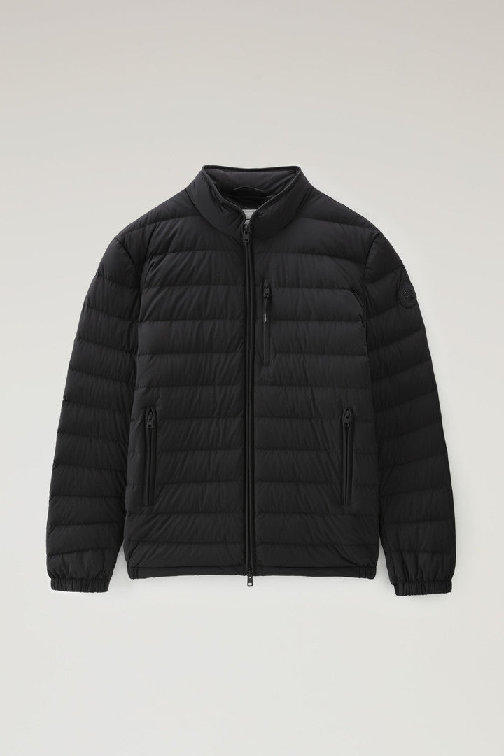 Stretch Nylon Sundance Down Jacket (Dark Green) - Detail View 7