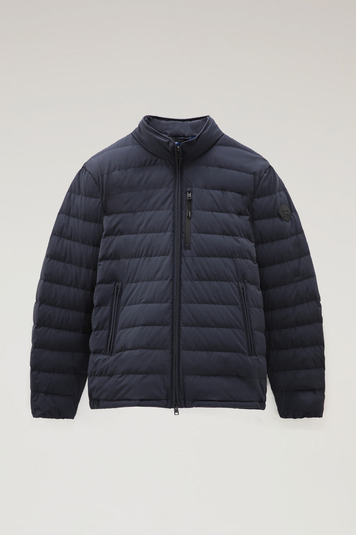 Stretch Nylon Sundance Down Jacket (Dark Green) - Detail View 6