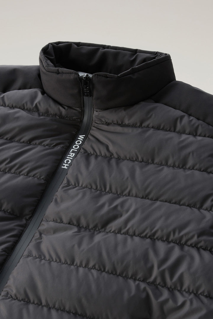 Bering Tech Lightweight Hybrid Down Jacket in Microfibre (Melton Blue) - Detail View 9