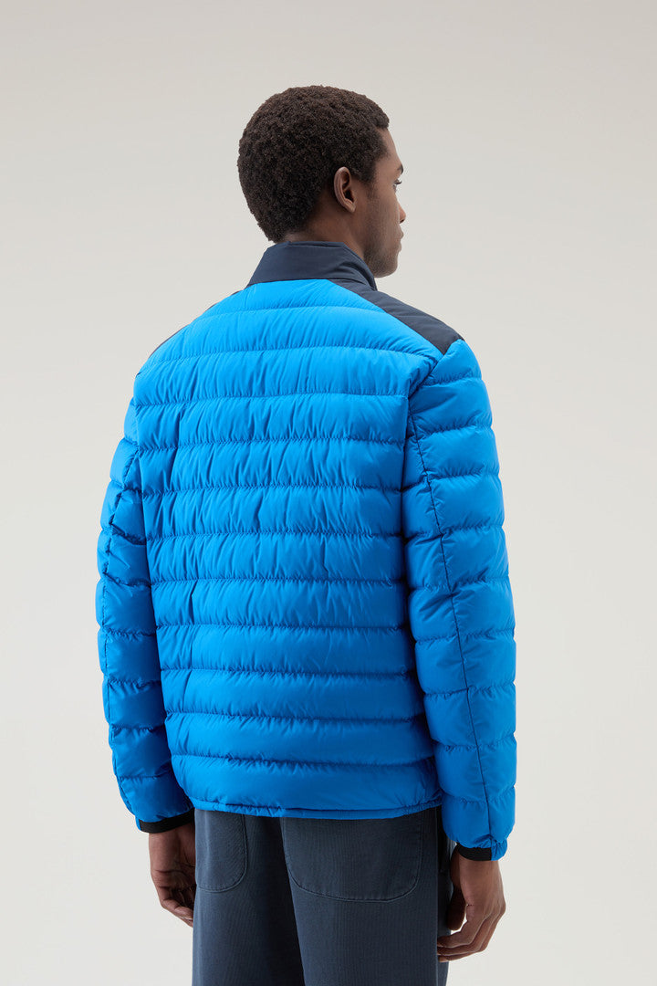 Bering Tech Lightweight Hybrid Down Jacket in Microfibre (Melton Blue) - Detail View 11
