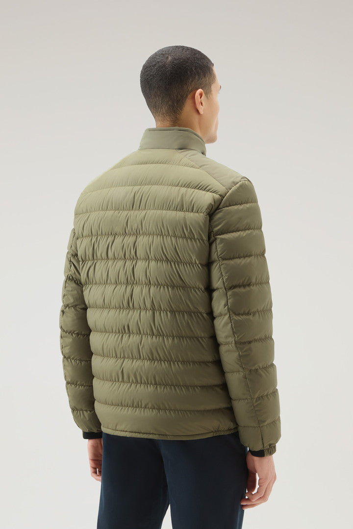 Bering Tech Lightweight Hybrid Down Jacket in Microfibre (Melton Blue) - Detail View 7