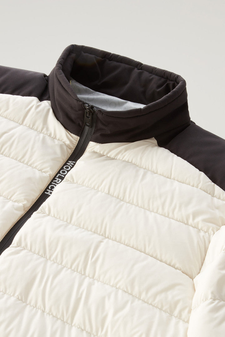 Bering Tech Lightweight Hybrid Down Jacket in Microfibre (Melton Blue) - Detail View 10
