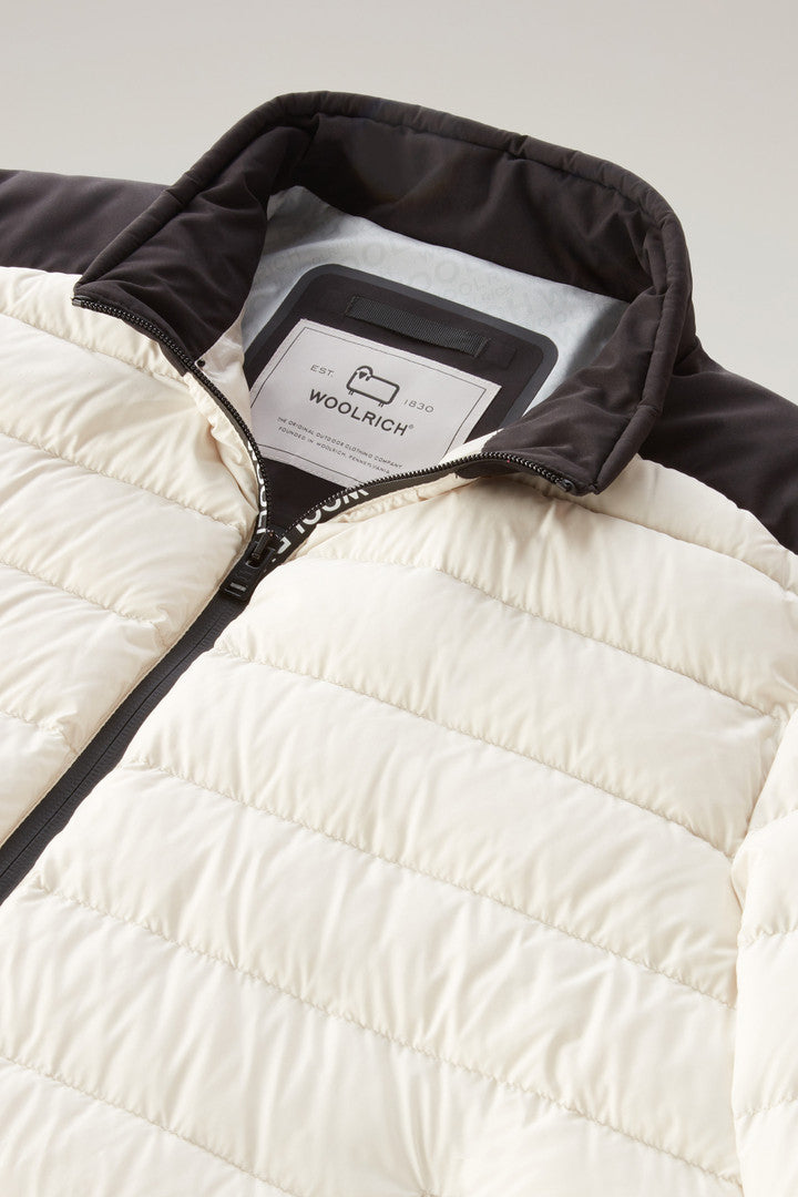 Bering Tech Lightweight Hybrid Down Jacket in Microfibre (Black) - Detail View 1